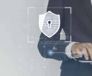 Illustration of key data security solutions protecting sensitive digital information.